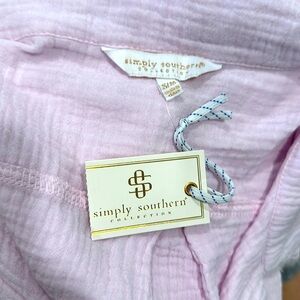 Beautiful light violet sun coverup dress button down linen cotton